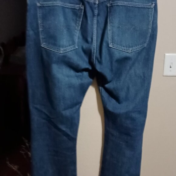 Polo Ralph Lauren 018 Slim Straight Blue Denim Jeans 40x32 Riverside Wash - Picture 11 of 16